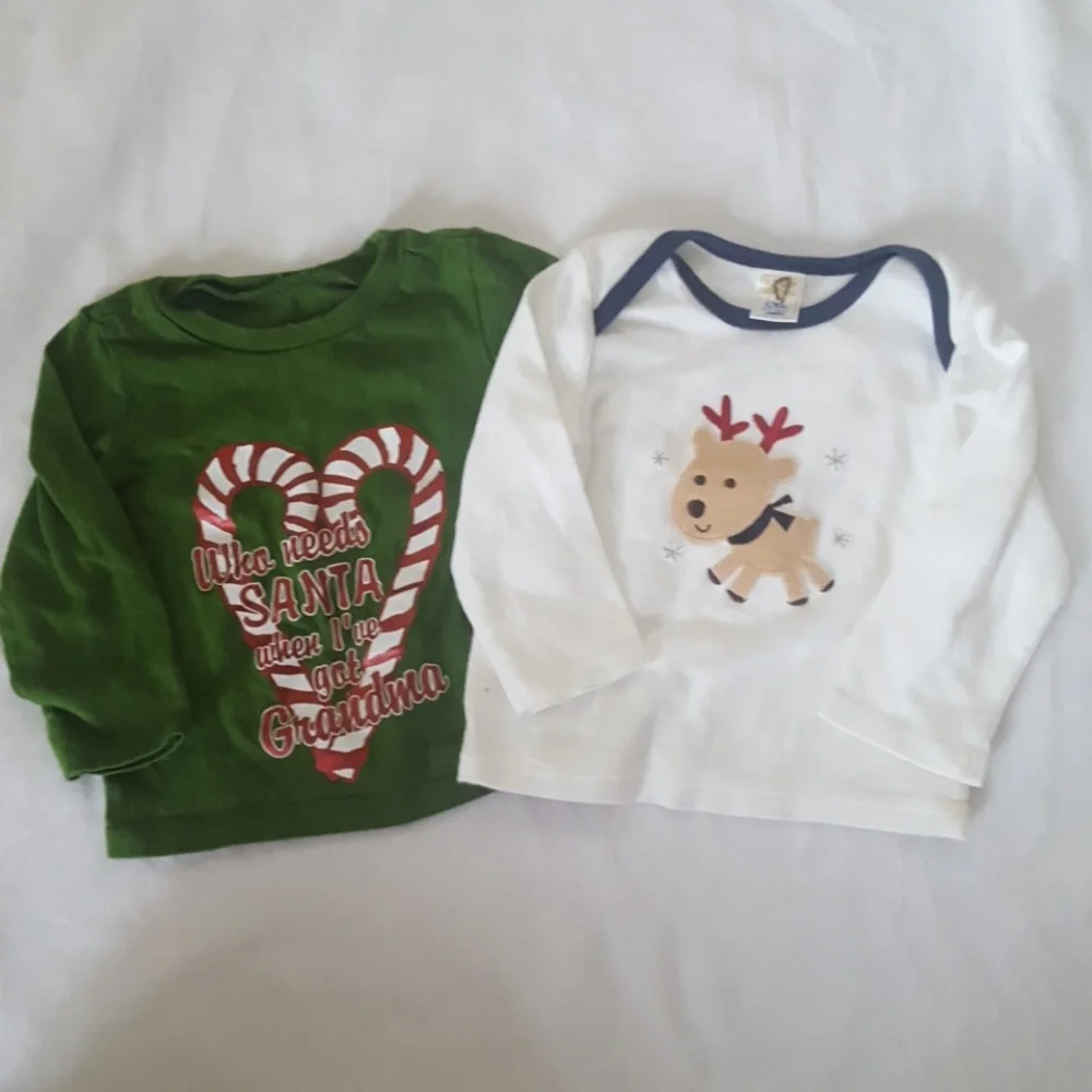 Old Navy Baby Christmas Lot of 2 Tops